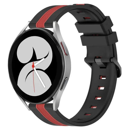 20mm Two-Tone Silicone Watch Band For Galaxy Watch4 40/44mm