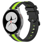 For Samsung Galaxy Watch4 40mm / Black+Lime Green