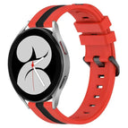 For Samsung Galaxy Watch4 40mm / Red+Black