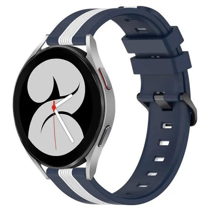 20mm Two-Tone Silicone Watch Band For Galaxy Watch4 40/44mm