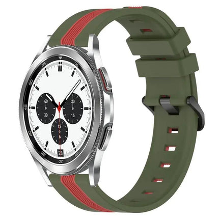 20mm Two-Tone Silicone Watch Band For Galaxy Watch4