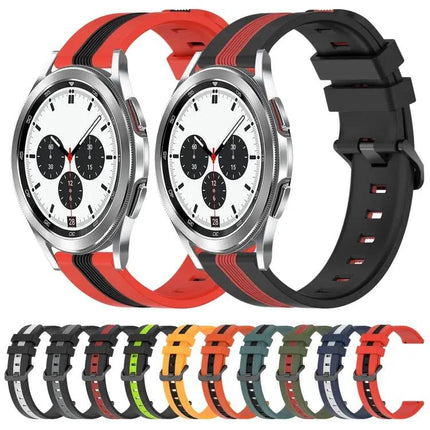 20mm Two-Tone Silicone Watch Band For Galaxy Watch4