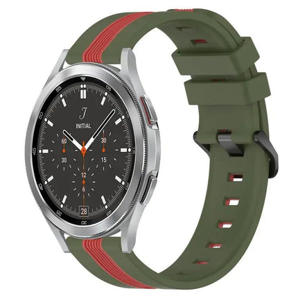 20mm Two-Tone Silicone Watch Band For Galaxy Watch4