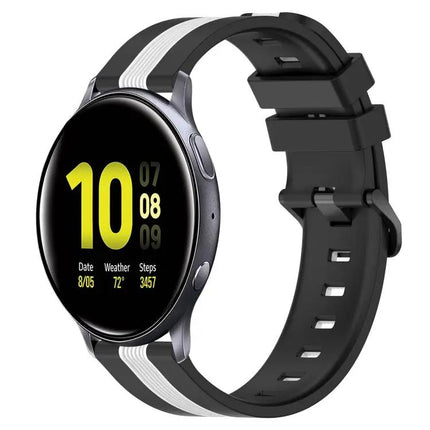 20mm Two-Tone Silicone Watch Band For Galaxy Active2 40/44mm