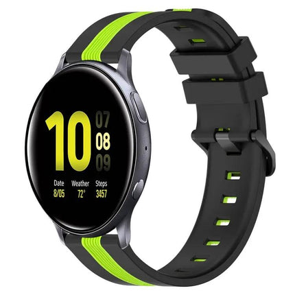 20mm Two-Tone Silicone Watch Band For Galaxy Active2 40/44mm