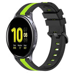 For Samsung Galaxy Watch Active2 44mm / Black+Lime Green