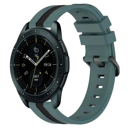 20mm Two-Tone Silicone Band For Samsung Galaxy 42/44mm