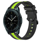 For Samsung Galaxy Watch 42mm / Black+Lime Green