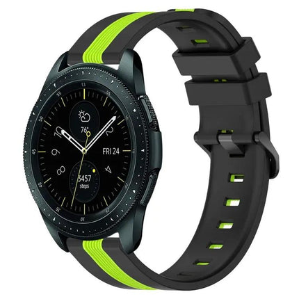 20mm Two-Tone Silicone Band For Samsung Galaxy 42/44mm