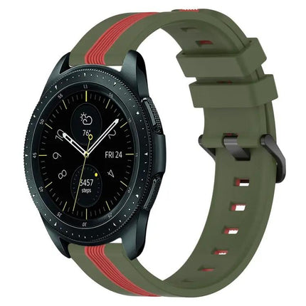 20mm Two-Tone Silicone Band For Samsung Galaxy 42/44mm