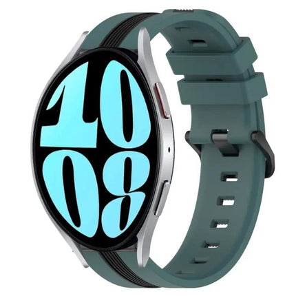 20mm Two-Tone Silicone Band For Samsung Galaxy 42/44mm