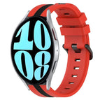 For Samsung Galaxy Watch 6 44mm / Red+Black