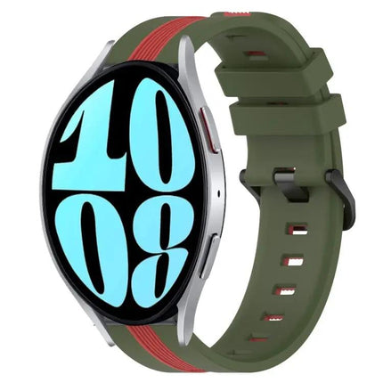 20mm Two-Tone Silicone Band For Samsung Galaxy 42/44mm