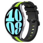 For Samsung Galaxy Watch 6 40mm / Black+Lime Green