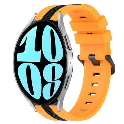 20mm Two-Tone Silicone Watch Band for Samsung Galaxy Watch 6