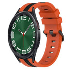 For Samsung Galaxy Watch 6 Classic 47mm / Orange+Black