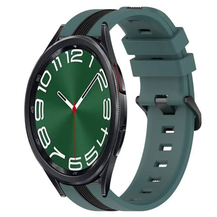 20mm Two-Tone Silicone Watch Band For Galaxy Watch 5 And 6