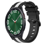 For Samsung Galaxy Watch 6 Classic 47mm / Black+White