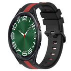 For Samsung Galaxy Watch 6 Classic 47mm / Black+Red