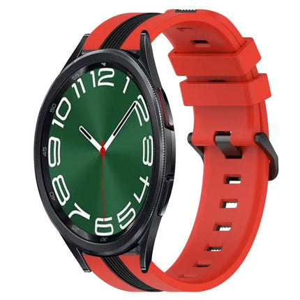 20mm Two-Tone Silicone Watch Band For Galaxy Watch 5 And 6
