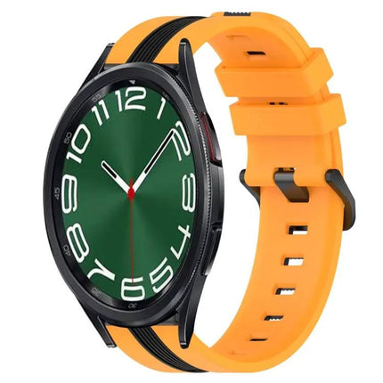 20mm Two-Tone Silicone Watch Band For Galaxy Watch 5 And 6