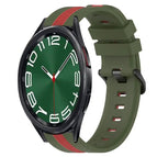 For Samsung Galaxy Watch 6 Classic 47mm / Army Green+Red