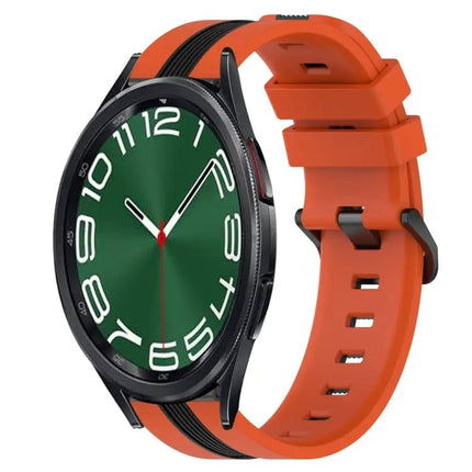 20mm Two-Tone Silicone Watch Band for Samsung Galaxy Watch 6