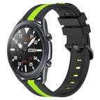 For Samsung Galaxy Watch3 45mm / Black+Lime Green