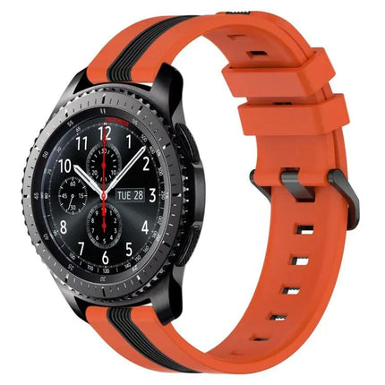 22mm Two-Tone Silicone Watch Band For Samsung Gear S3