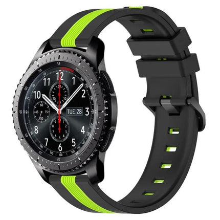 22mm Two-Tone Silicone Watch Band For Samsung Gear S3