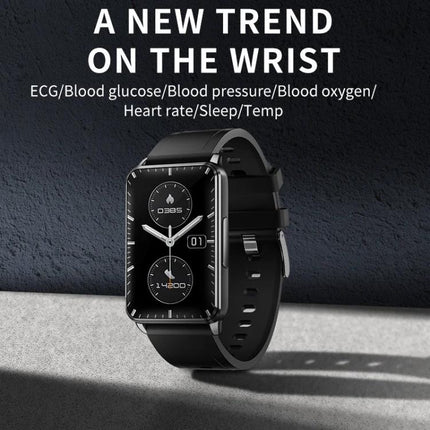 A Practical Wrist Wearable for Everyday Health Awareness - sleek black smartwatch monitoring heart rate, blood pressure, sleep and activity