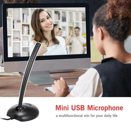 A Reliable Microphone for Daily Home Office Meetings and Calls USB desktop mic showcased during a video meeting
