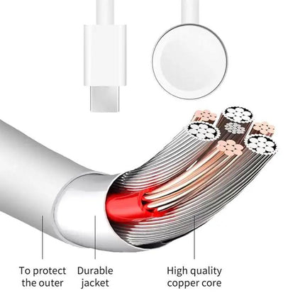 1M USB-C Magnetic Watch Charging Cable for Apple Watch
