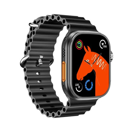 Keep track of your health with this everyday smart watch - black silicone band smartwatch showing activity rings and heart rate