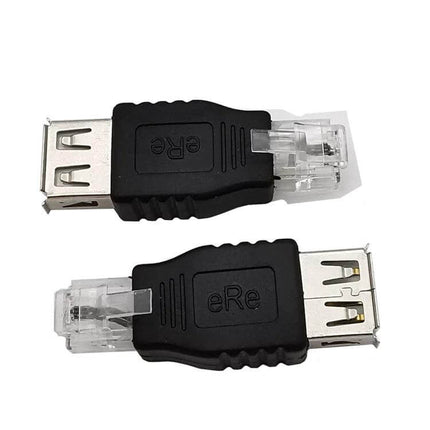 JUNSUNMAY USB Female to RJ11 Adapter for Telephone Data Transfer — black USB-F to RJ11 telephone connector