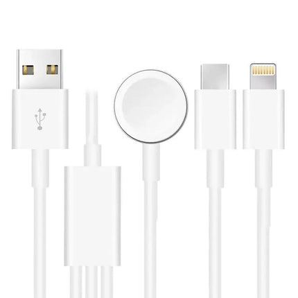 3-In-1 Magnetic Charging Cable 4ft USB-C For Apple Watch
