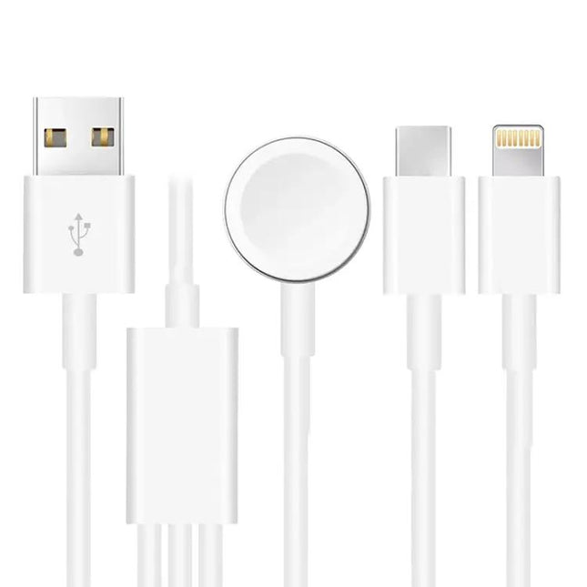 3-In-1 Magnetic Charging Cable 4ft USB-C For Apple Watch