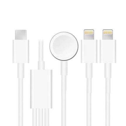 3-in-1 Magnetic Charge Cable for Apple Watch and iPhone 4ft