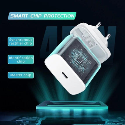 Charger for Everyday Phone Needs at Home or On the Go 45W USB-C charger with smart chip protection and PD/PPS fast charging