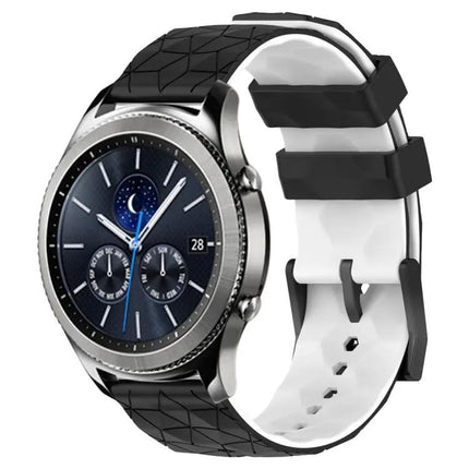 22mm Silicone Football-Texture Two-Tone Band for Gear S3