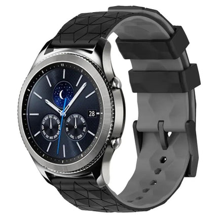 22mm Silicone Football-Texture Two-Tone Band for Gear S3