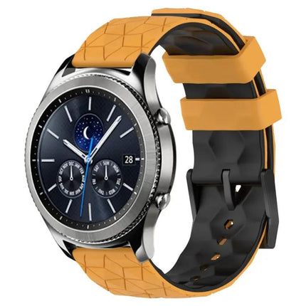 22mm Silicone Football-Texture Two-Tone Band for Gear S3