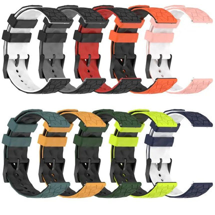22mm Silicone Football-Texture Two-Tone Band for Gear S3