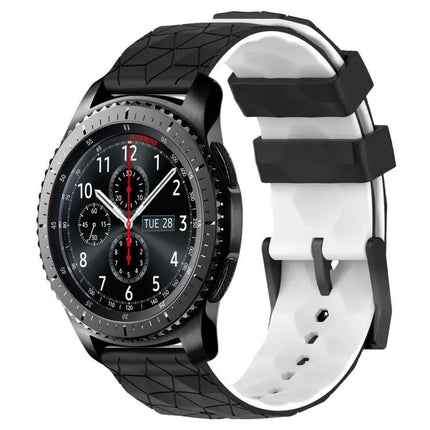 22mm Silicone Football-Texture Two-Tone Band for Gear S3