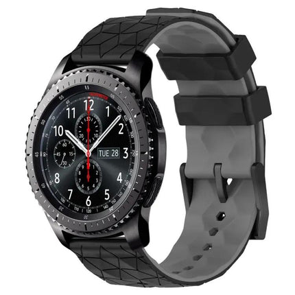 22mm Silicone Football-Texture Two-Tone Band for Gear S3
