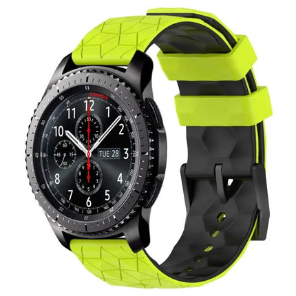 22mm Silicone Football-Texture Two-Tone Band for Gear S3