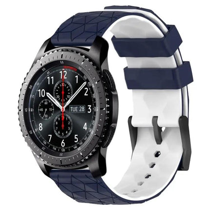 22mm Silicone Football-Texture Two-Tone Band for Gear S3