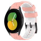 For Samsung Galaxy Watch 5 44mm / Pink+White