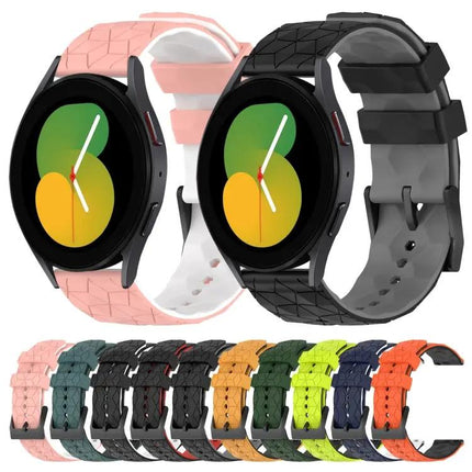 20mm Silicone Football Two-Tone Band Fits Galaxy 40/44mm