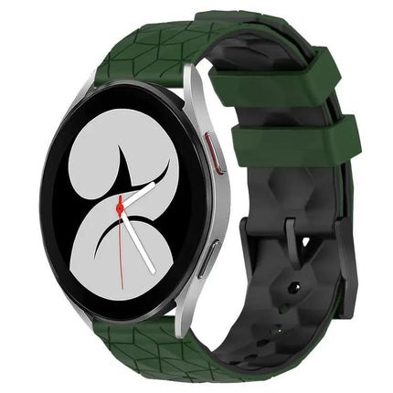 20mm Two-Tone Football Silicone Watch Band For Samsung